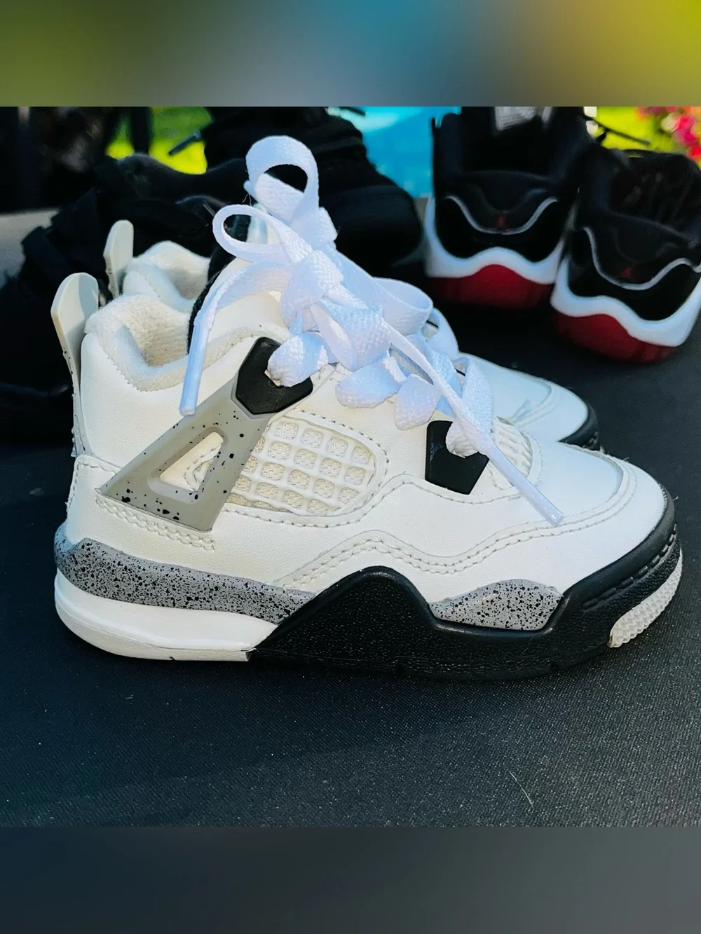 ✨Jordan 4 Retro ‘White Cement’, TD Size 5C✨